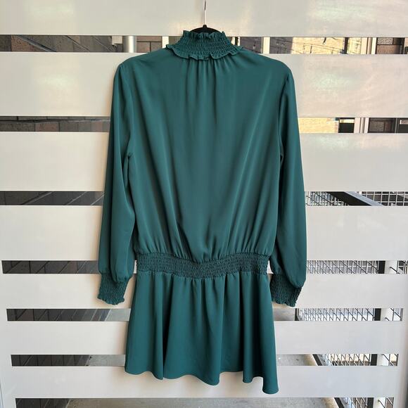 Amanda Uprichard Drop Waist Mini Dress in Spruce Size S - Picture 3 of 6
